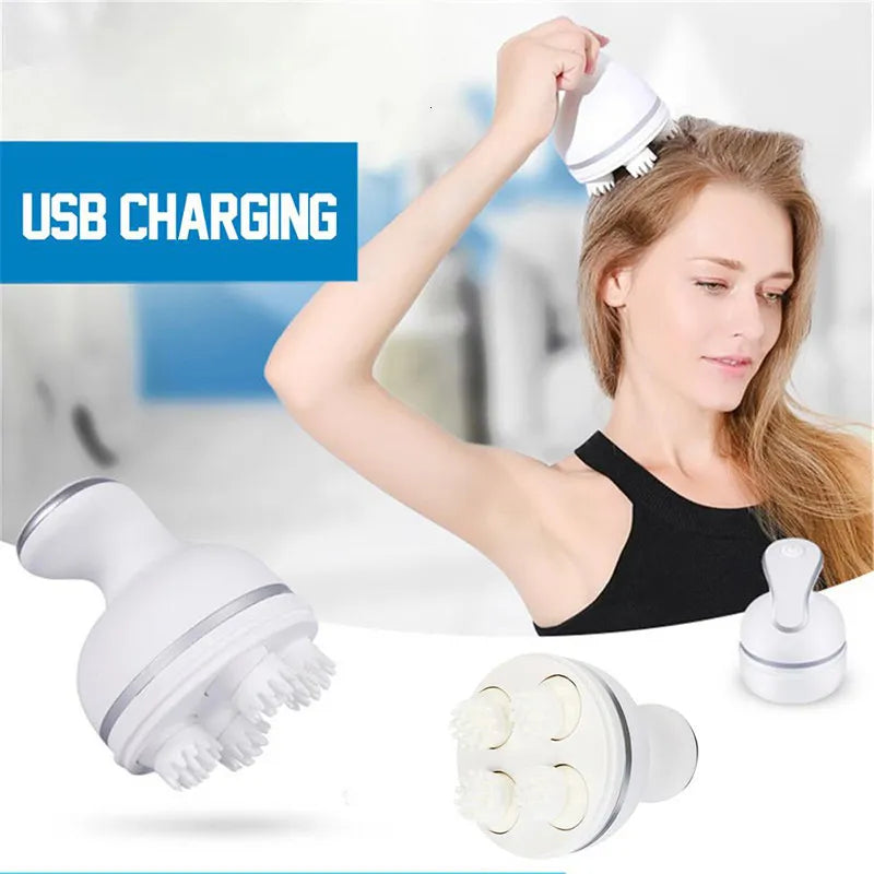Kneading Head Massager Soft Silicone for Stress Relief
