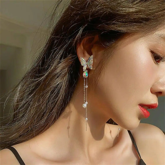 Elegant Long Pearl Tassel Chain Pendant Party Jewelry